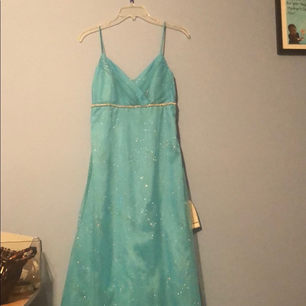 Blue sparkling dress